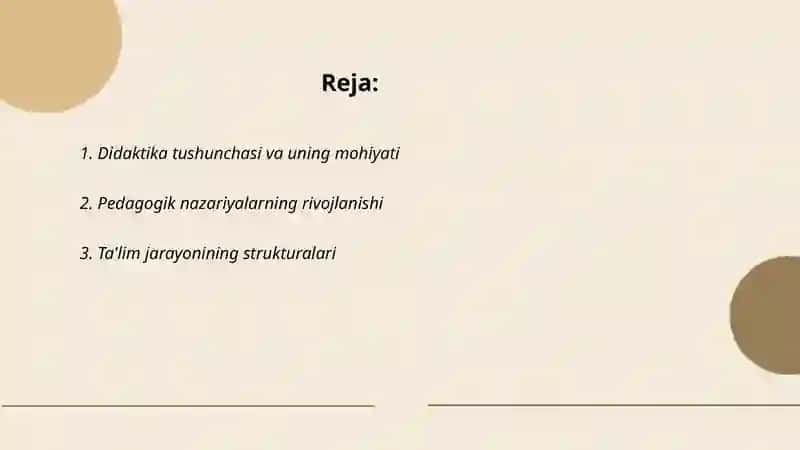 Didaktika pedagogik ta'lim nazariyasi sifatida 2
