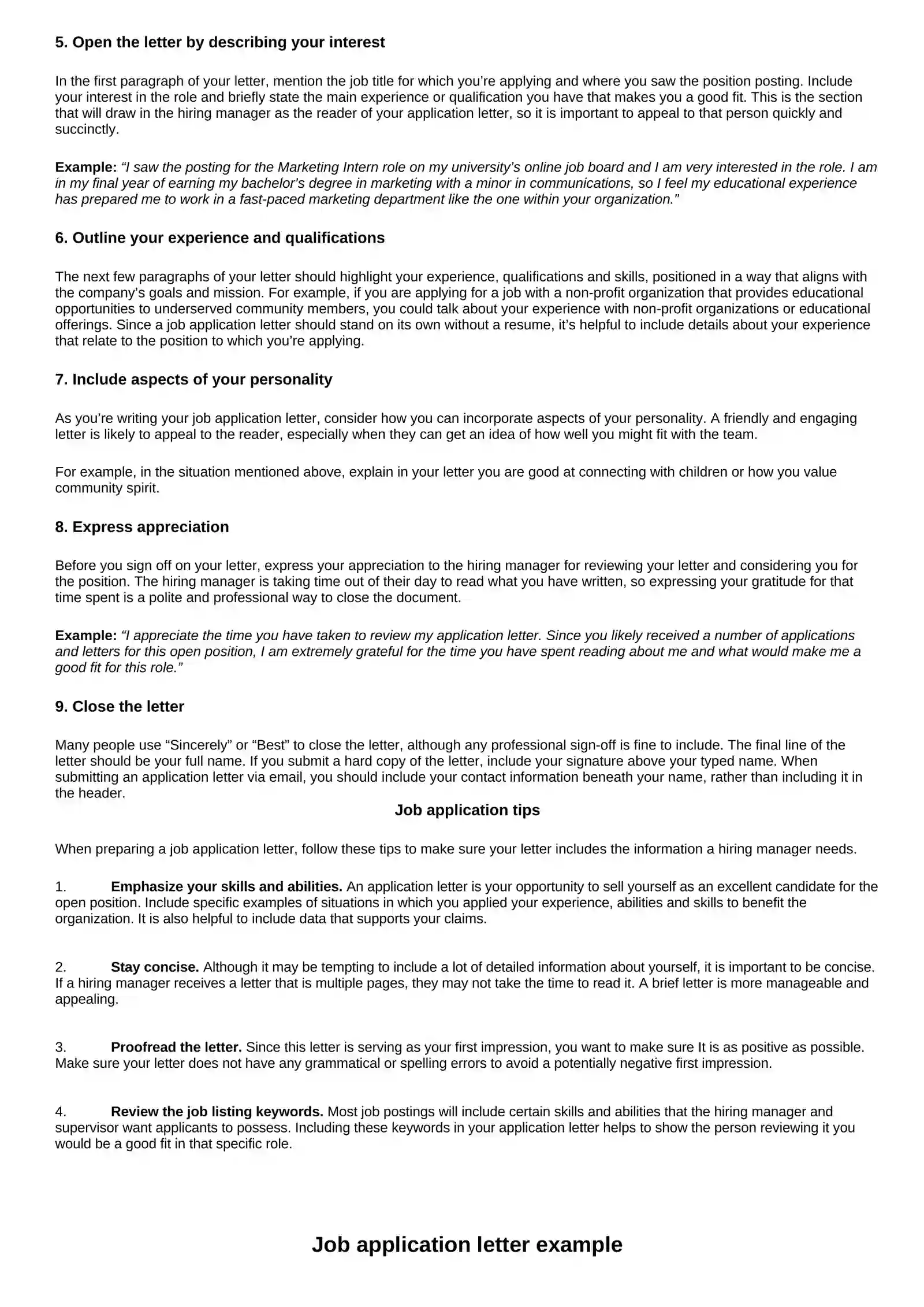 How to Write an Application Letter 2