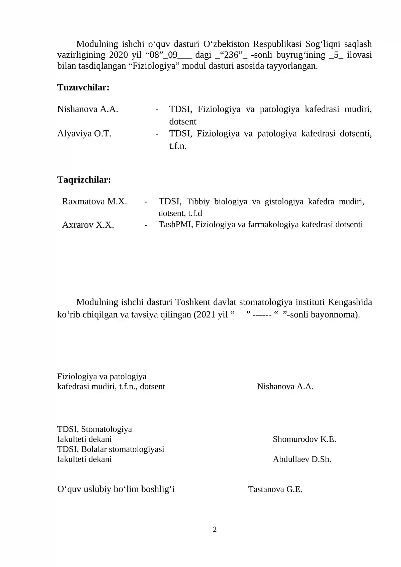 MODULINING ISHCHI O‘QUV DASTURI 2