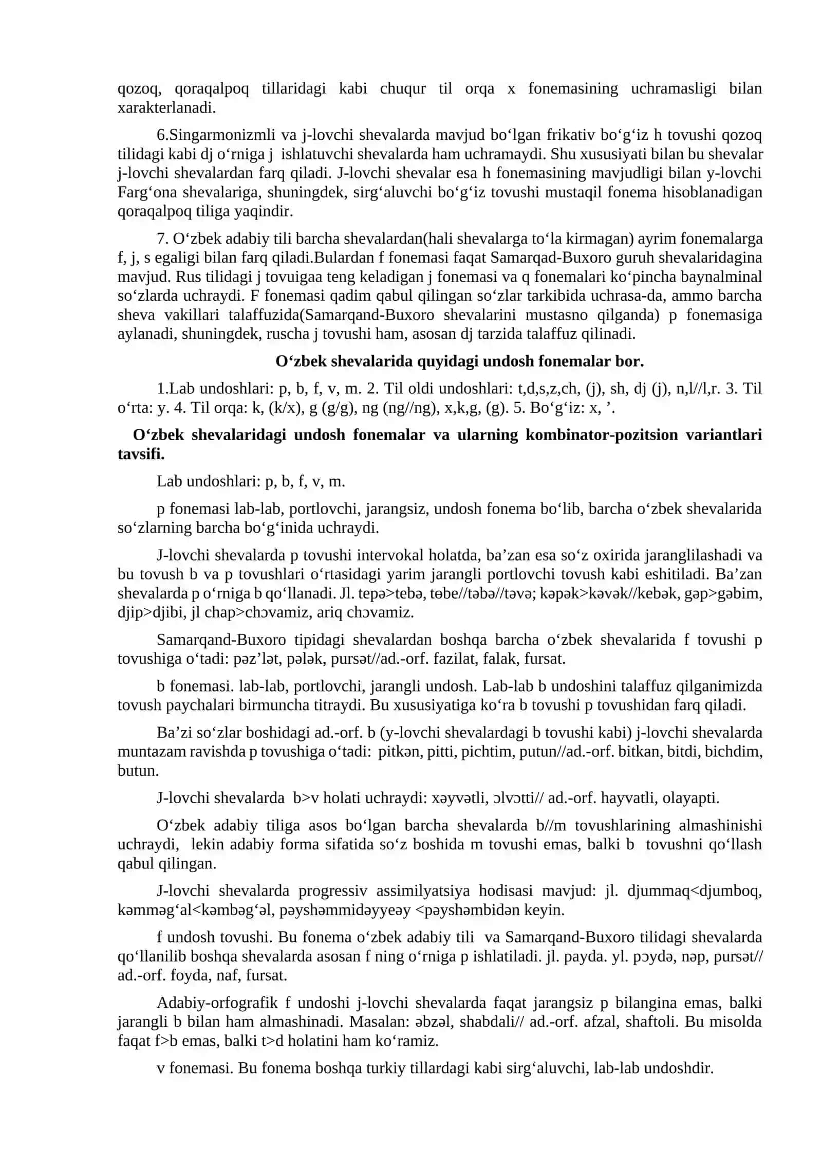 O‘ZBEK XALQ SHEVALARIDA FONETIK JARAYONLAR 2