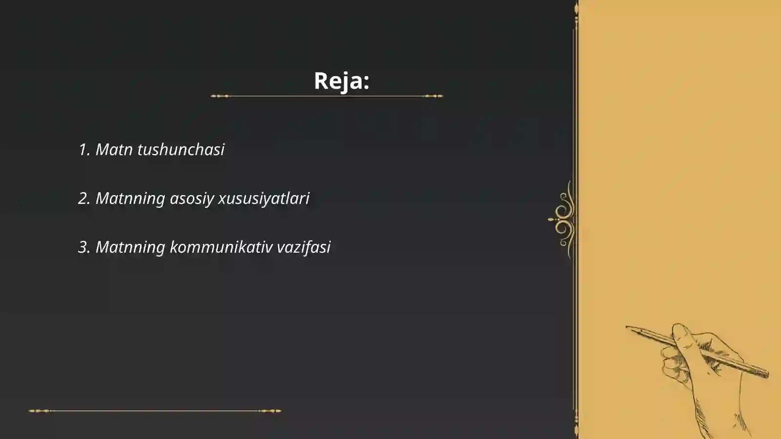 Matn va uning turlari 2