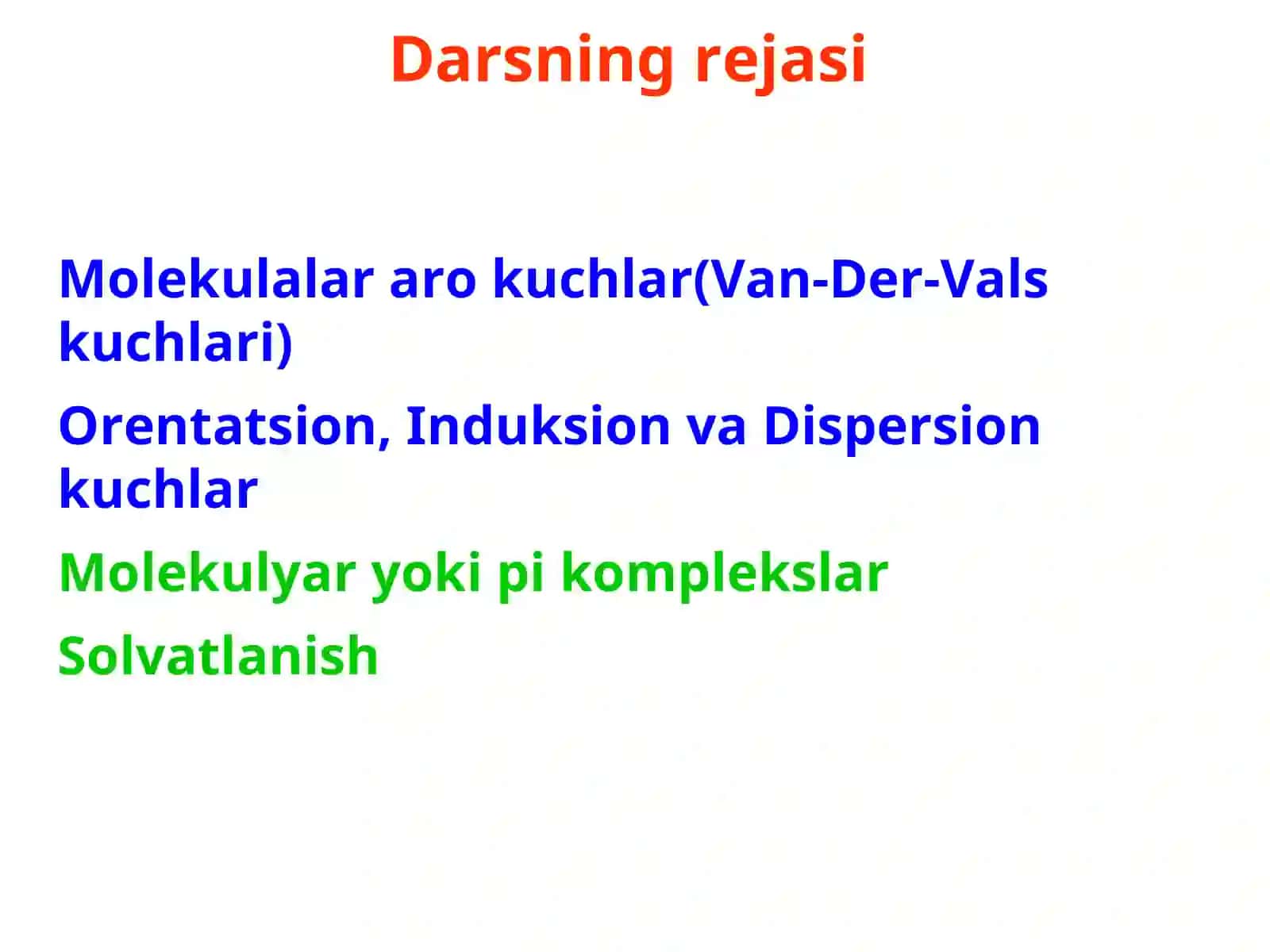 Molekulalararo kuchlar 2