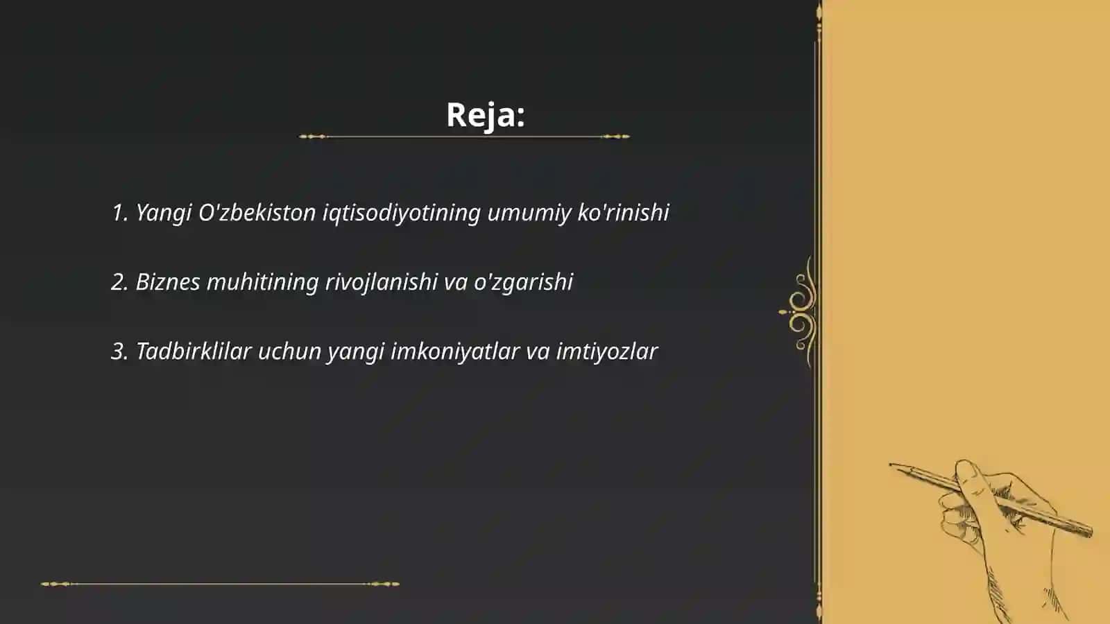 Yangi O'zbekiston iqtisodiyotida biznesni o'rni 2