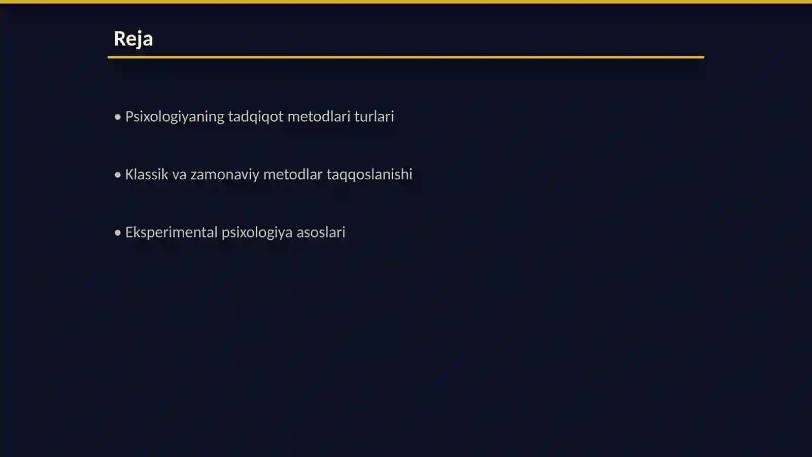 Psixologiya fanining tadqiqot metodlari va tarmoqlari 2