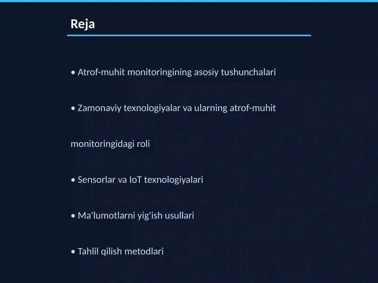 Atrof-muhit monitoringi va zamonaviy texnologiyalar 2