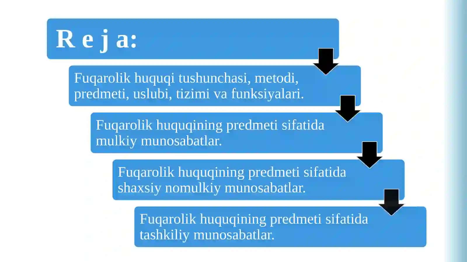 Fuqarolik huquqi faniga kirish 2
