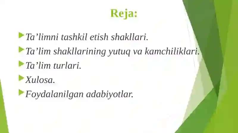 Mehrli maktab davlat ta’lim muassasasi filiallarida darslarni tashkil etish jarayonlari. 2