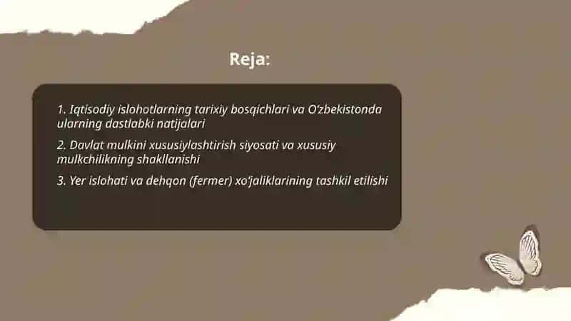 Iqtisodiy islohotlar, xususiy mulkchilikning shakllanishi, Oʻzbekistonda bozor munosabatlarining rivojlanishi 2