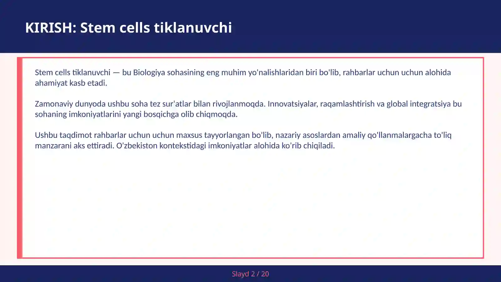 Stem cells tiklanuvchi 2