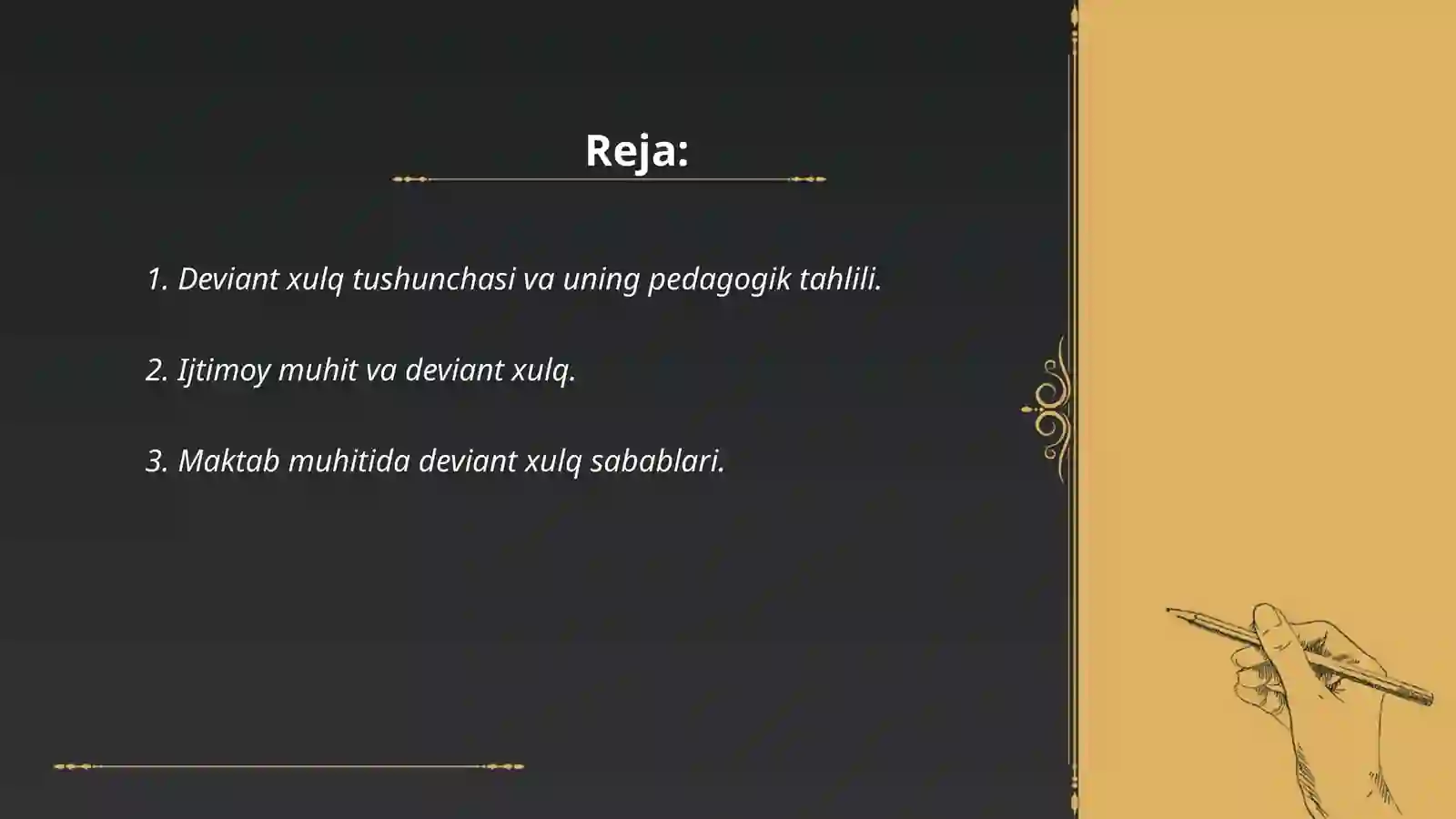 Deviant xulq tushunchasi 2