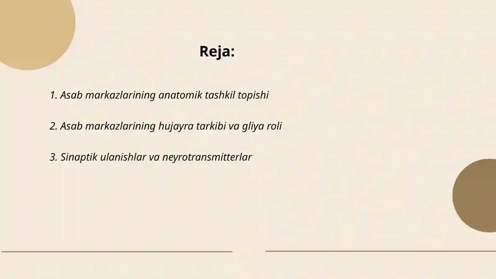 Asab markazlarning oʻziga xosligi 2
