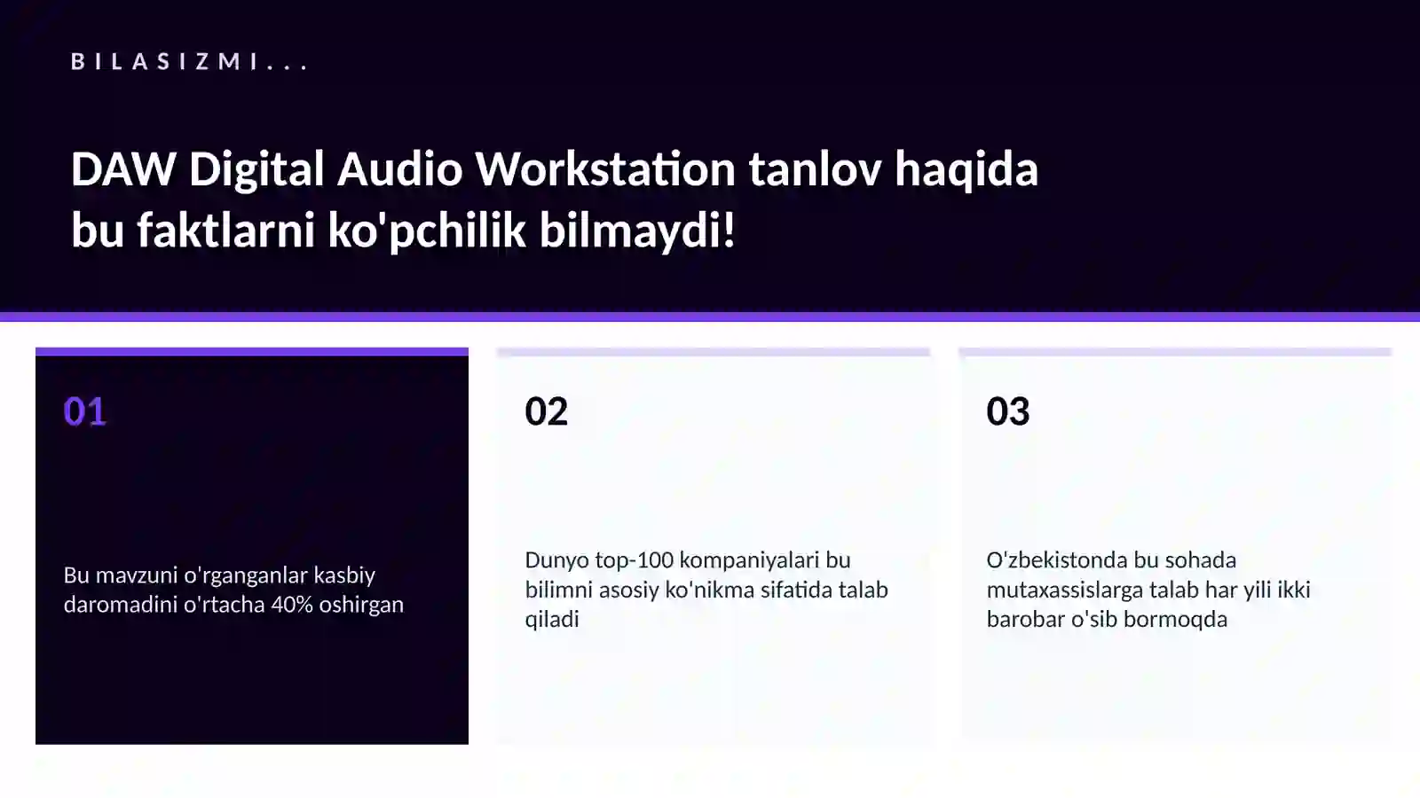DAW Digital Audio Workstation tanlov 2