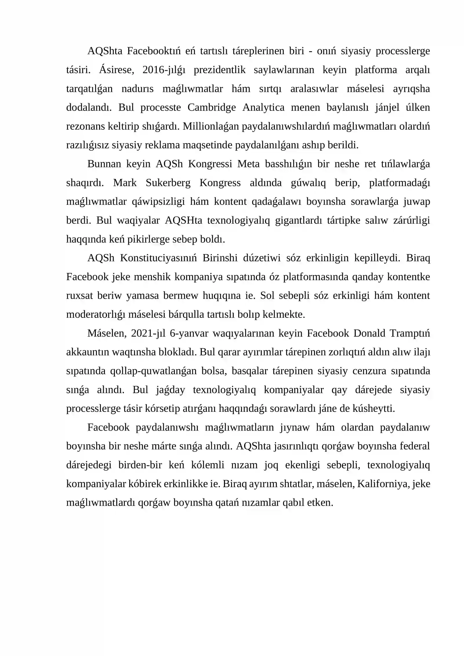 Facebook (Meta) – AQSh 2
