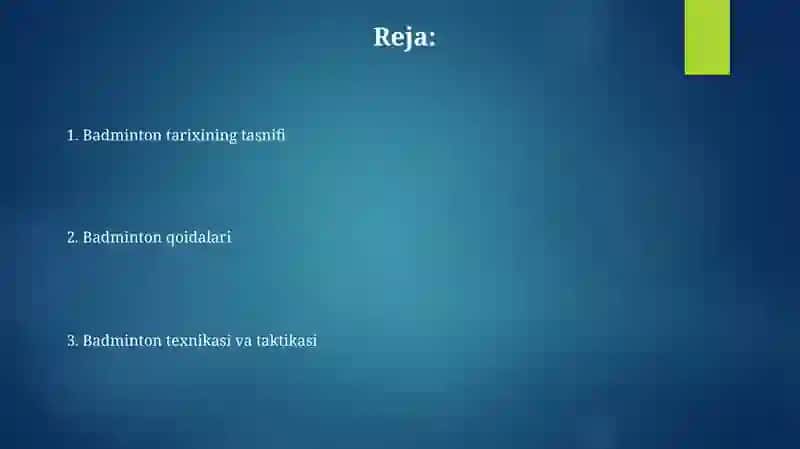Badminton musobaqalari 2