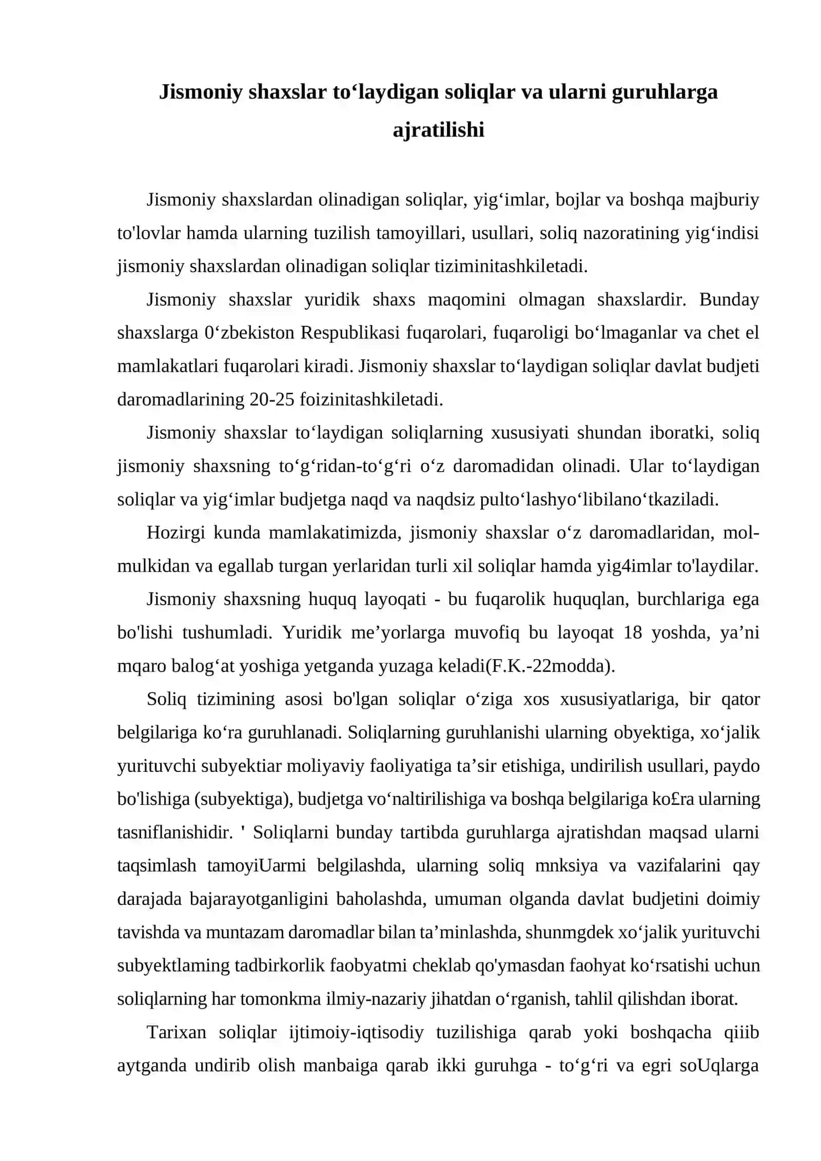 Jismoniy shaxslardan olinadigan soliqlar va ularmng ahamiyati 2