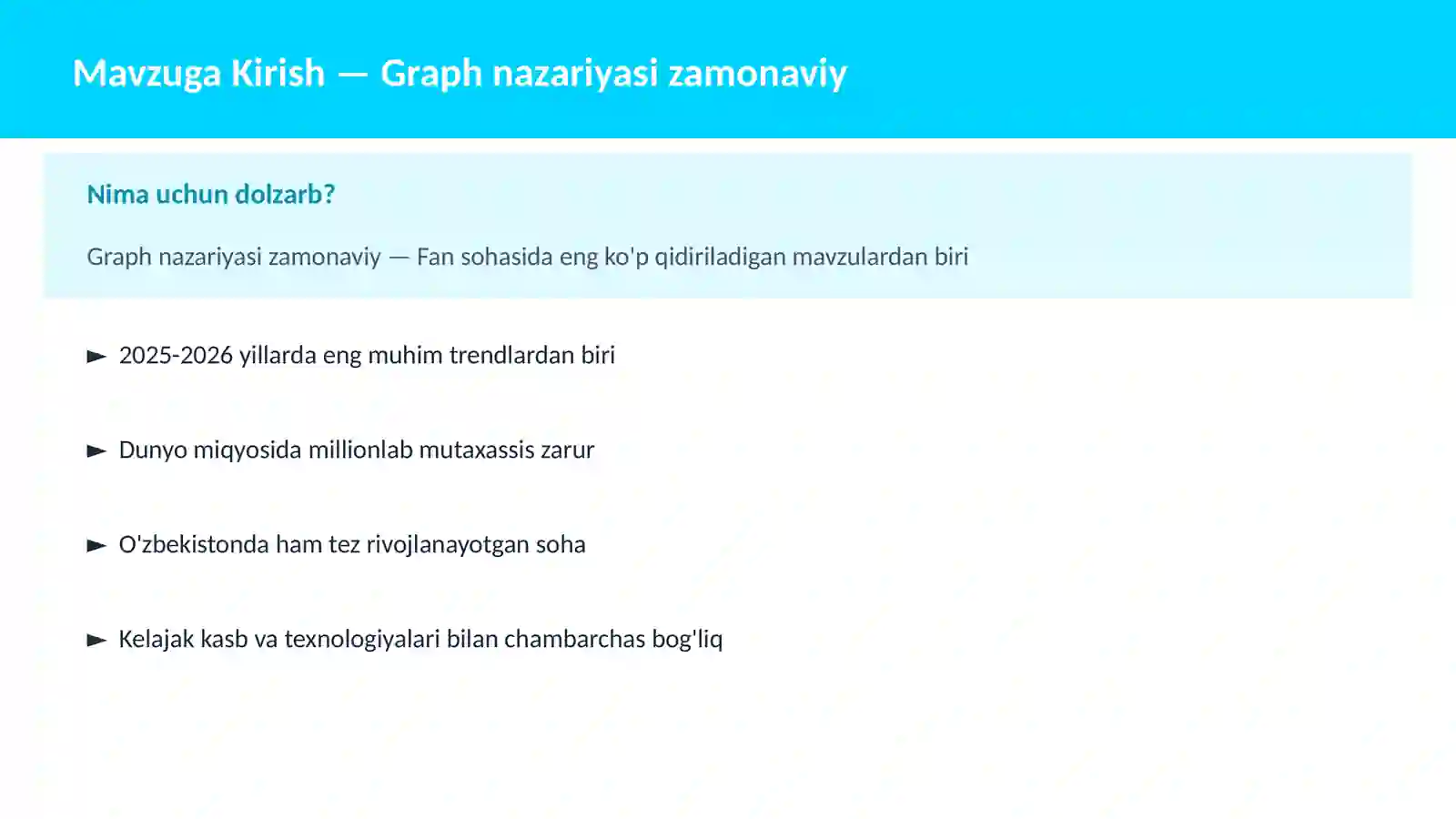 Graph nazariyasi zamonaviy 2