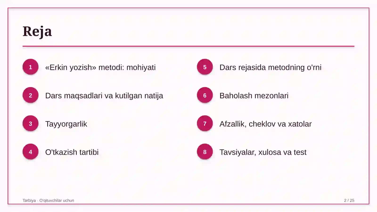 tarbiya darslarida erkin yozish metodidan foydalanish 6885 2