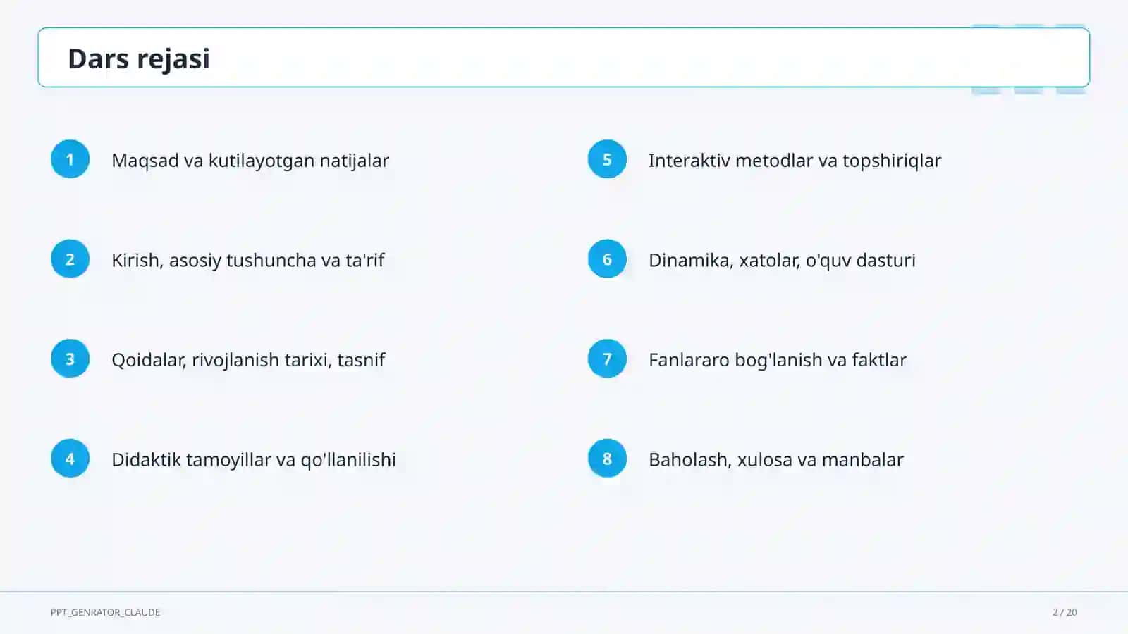Dolzarb mavzular — maktab va o'qituvchilar 2