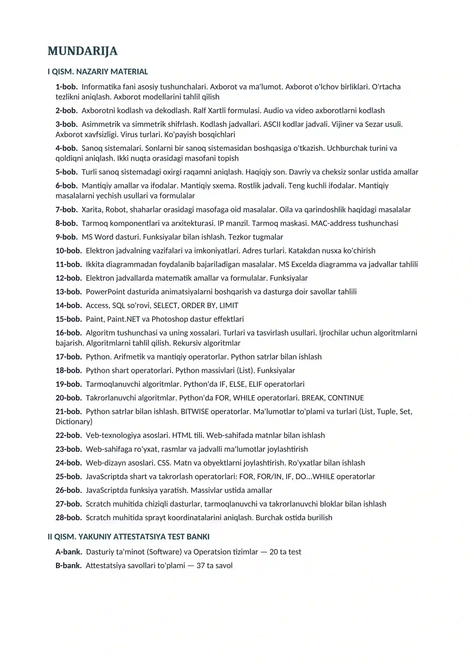Attestatsiya 2026 kitobi 2