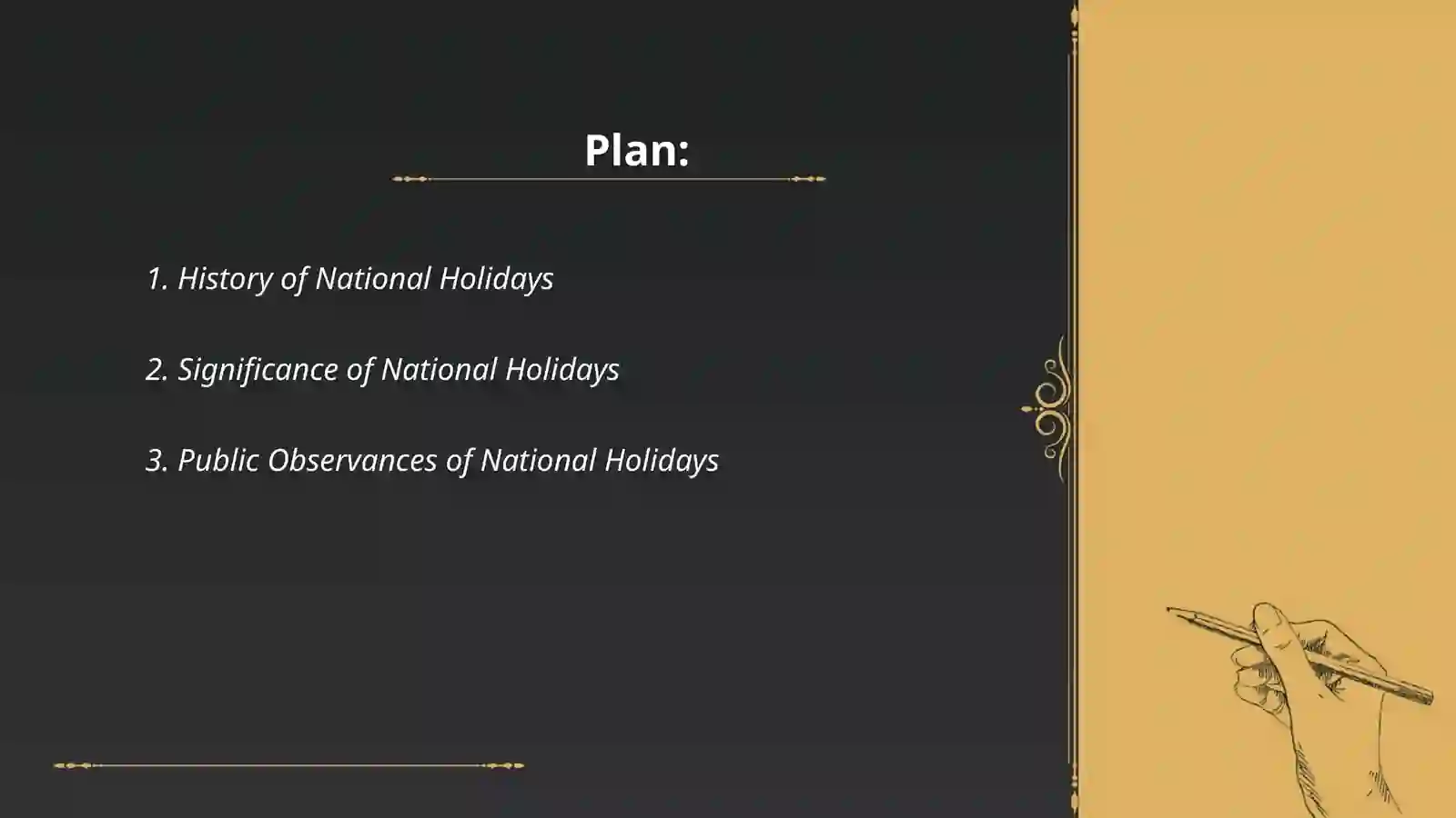National holidays 2