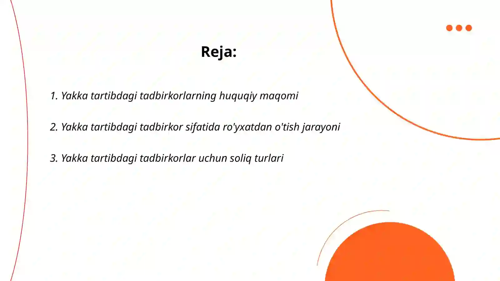 Yakka tartibdagi tadbirkorlar va ularga soliq solishning o'ziga xos xususiyatlari 2