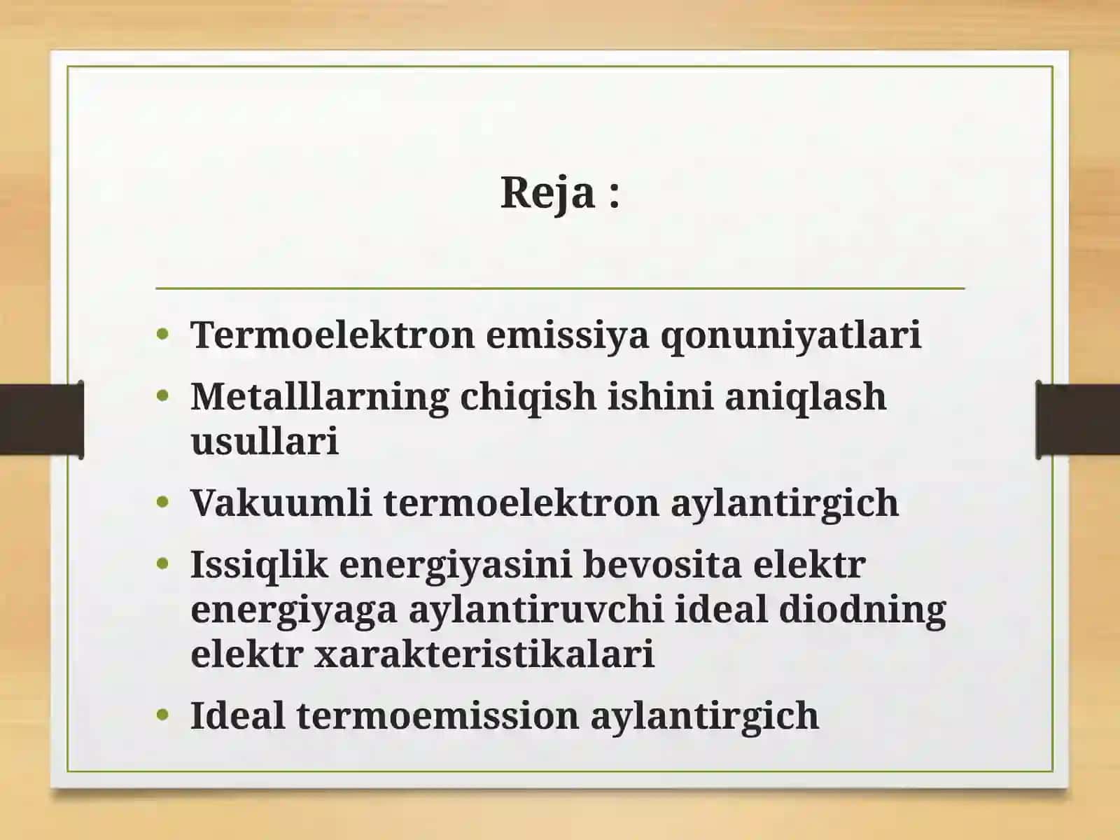 Termoelektron emissiya hodisasi 2