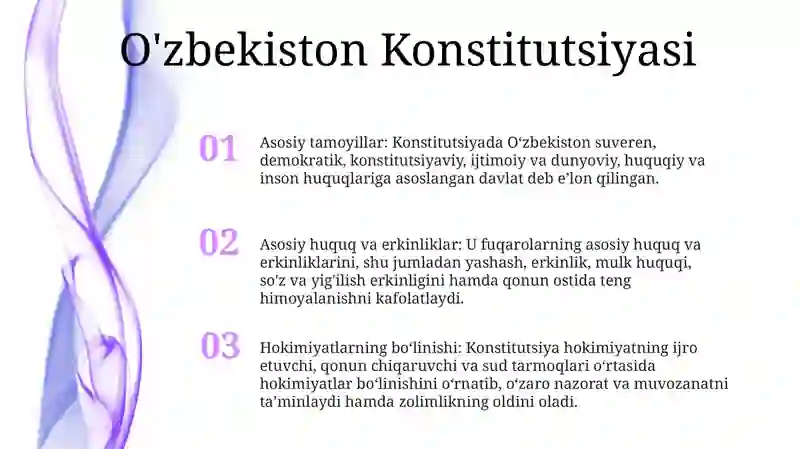 O‘Zbekiston Suveren, Demokratik, Huquqiy, Ijtimoiy Va Dunyoviy Davlat 2