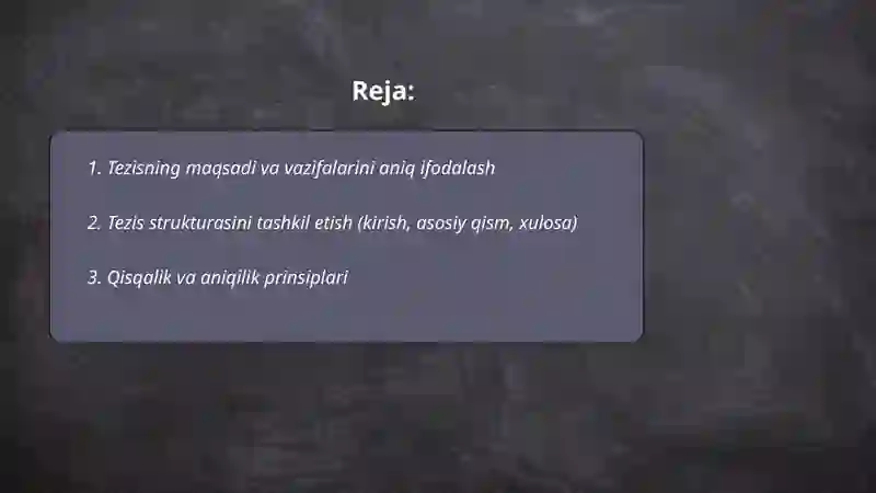 Tezislar yozish uslubi 2