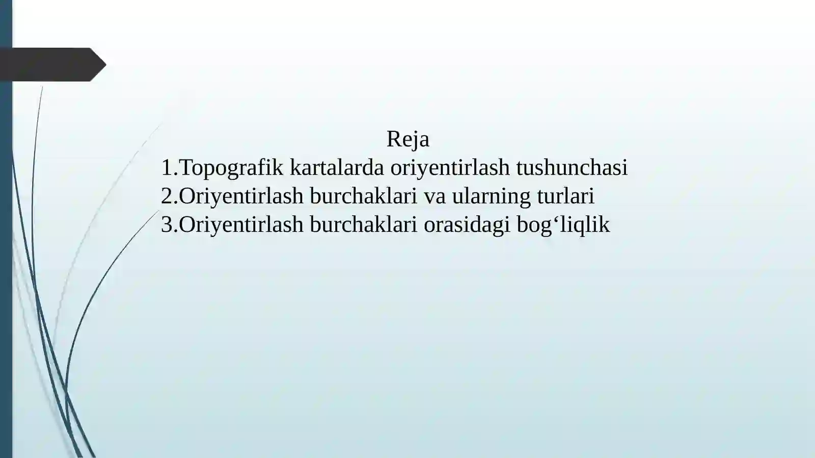 Topografik kartada oriyentirlash burchaklarini oʻlchash 2