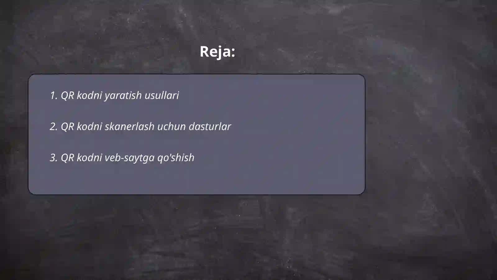 QR kod bilan ishlash 2