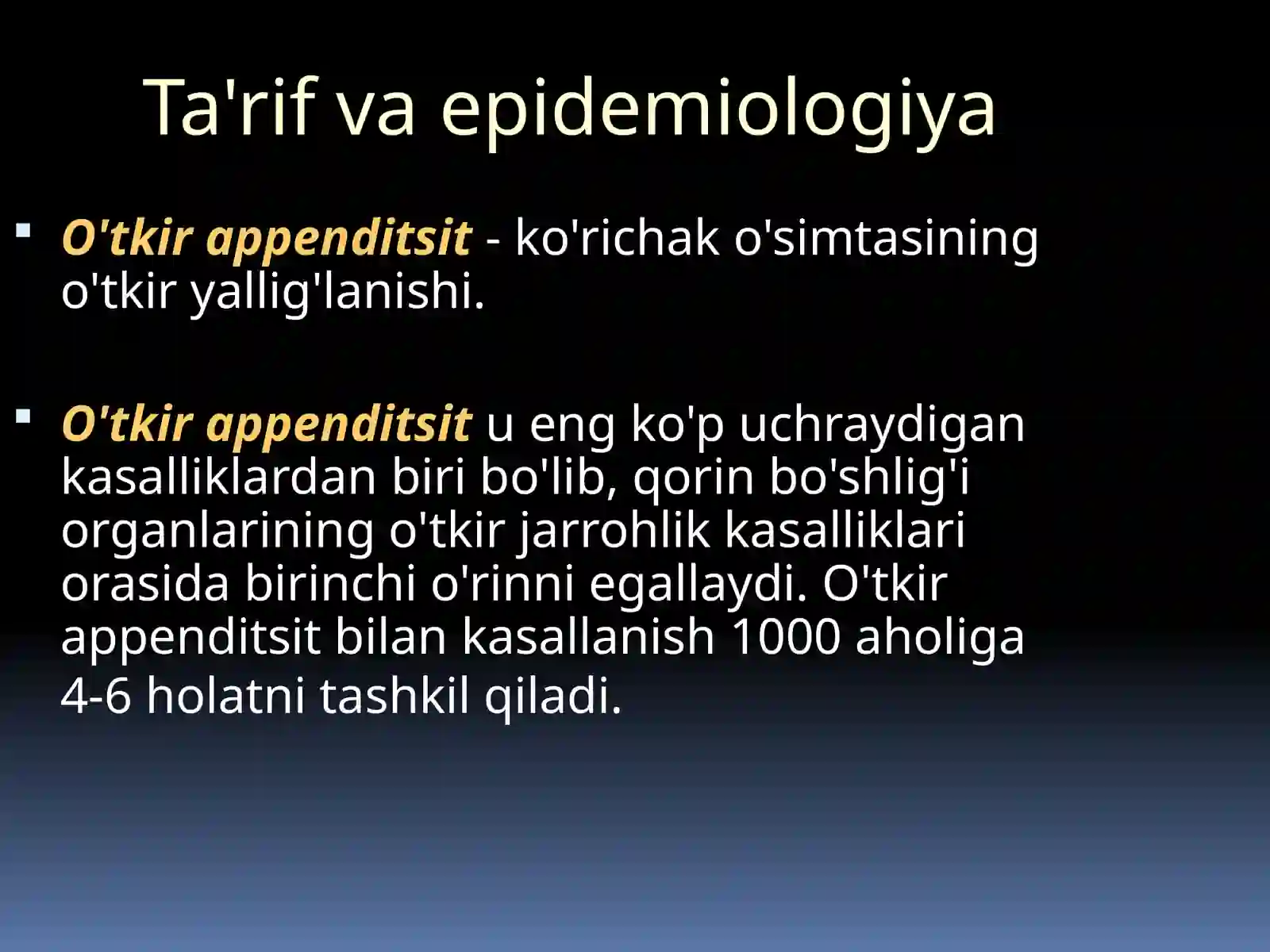 o'tkir appenditsit tipik shakli 2