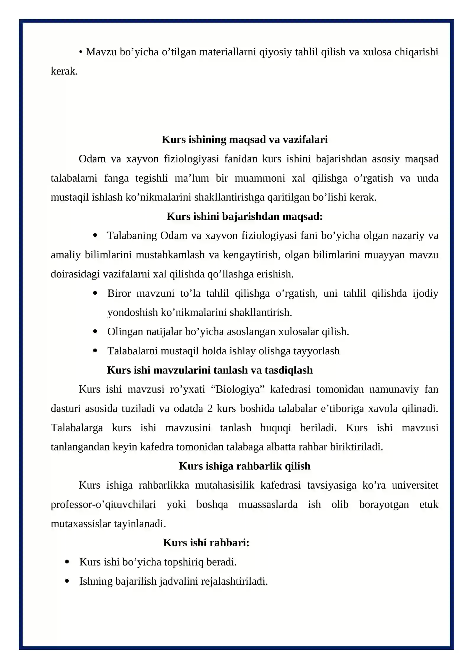 ZOOLOGIYА FANI KURSLARI 2