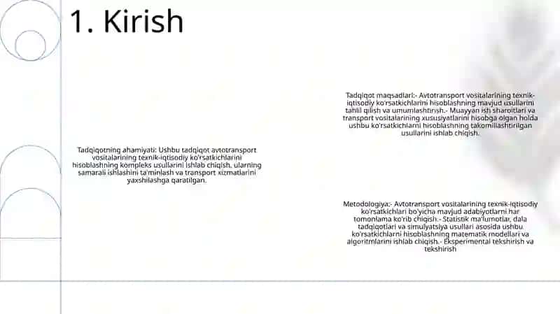 O'Quv Avtotransport Vositalari Ishining Texnik Ko'Rsatkichlarini Hisoblash Usullari 2