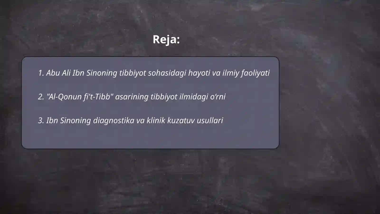 Abu Ali Ibn Sinoning tibbiyot ilmidagi o'rni 2