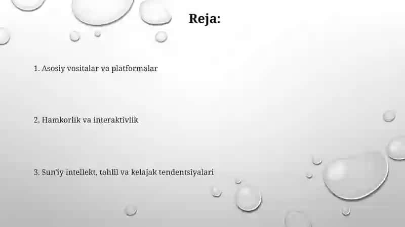 Taqdimotlarni ishlab chiqishning zamonaviy instrumental vositalari 2