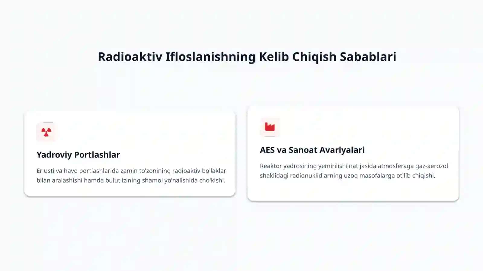 Radioaktiv Ifloslanishning Kelib Chiqish Sabablari 2