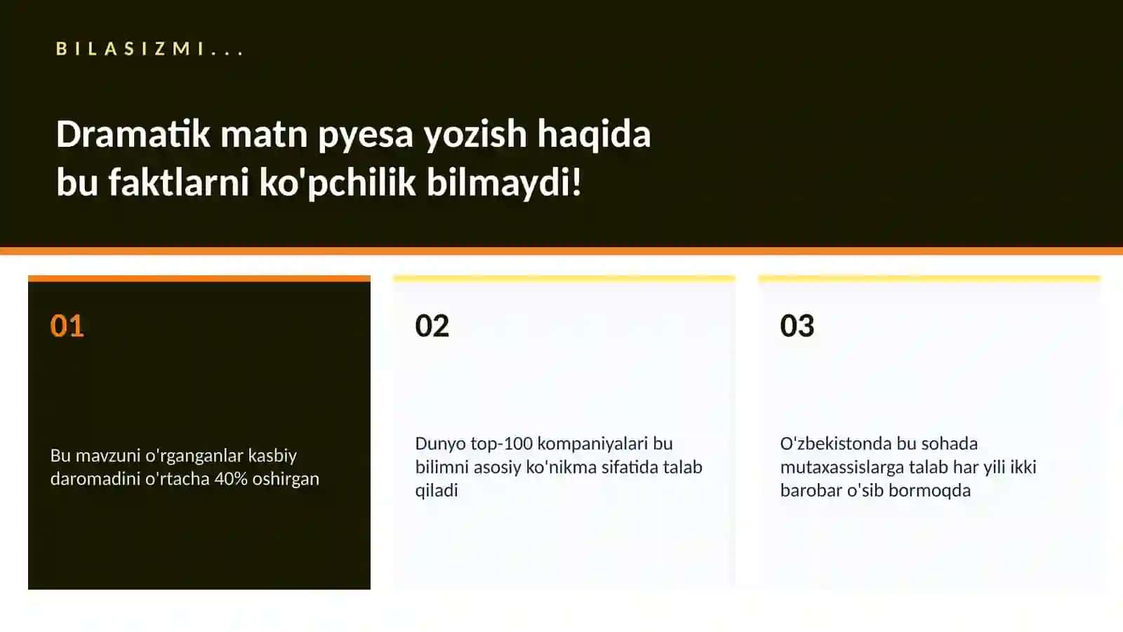 Dramatik matn pyesa yozish 2