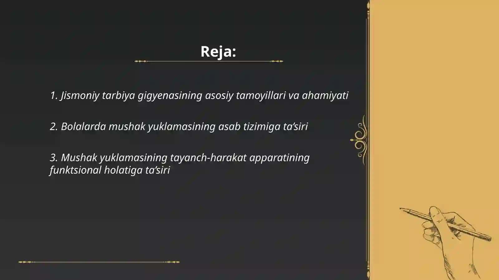 Jismoniy tarbiya gigeyenasi va sportning tibbiy-fiziologik asoslari 2