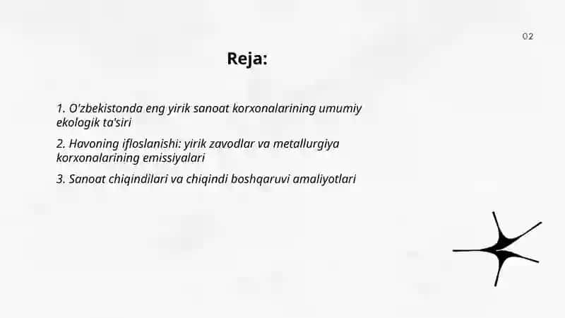O'zbekistonda eng yirik sanoat korxonalarining ekologiyaga ta`siri 2