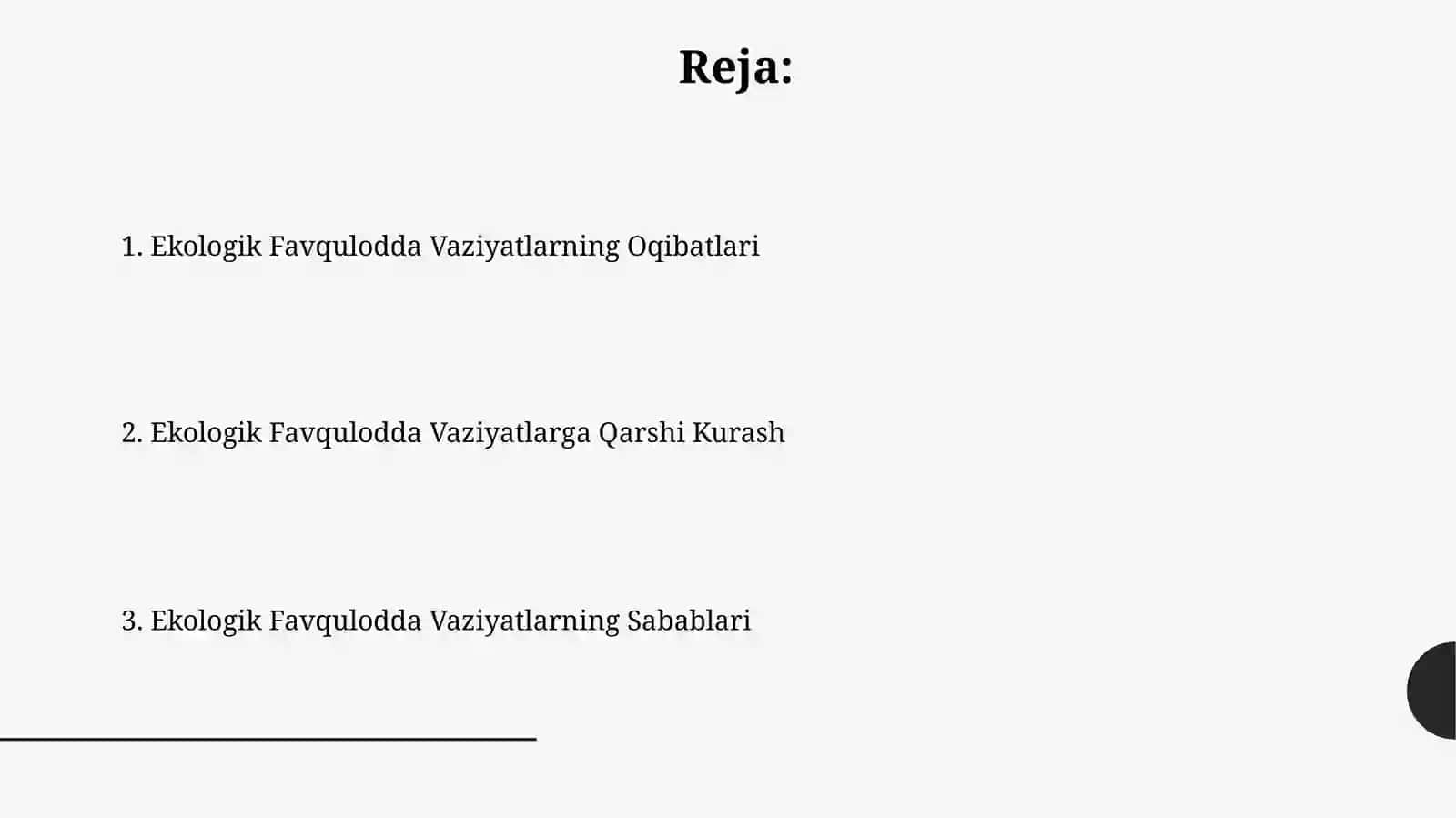 Ekologik tusdagi favqulodda vaziyalar 2