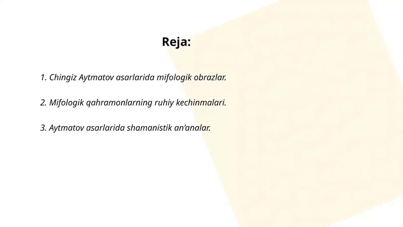 Chingiz Aytmatov ijodida mifologik talqinlar 2