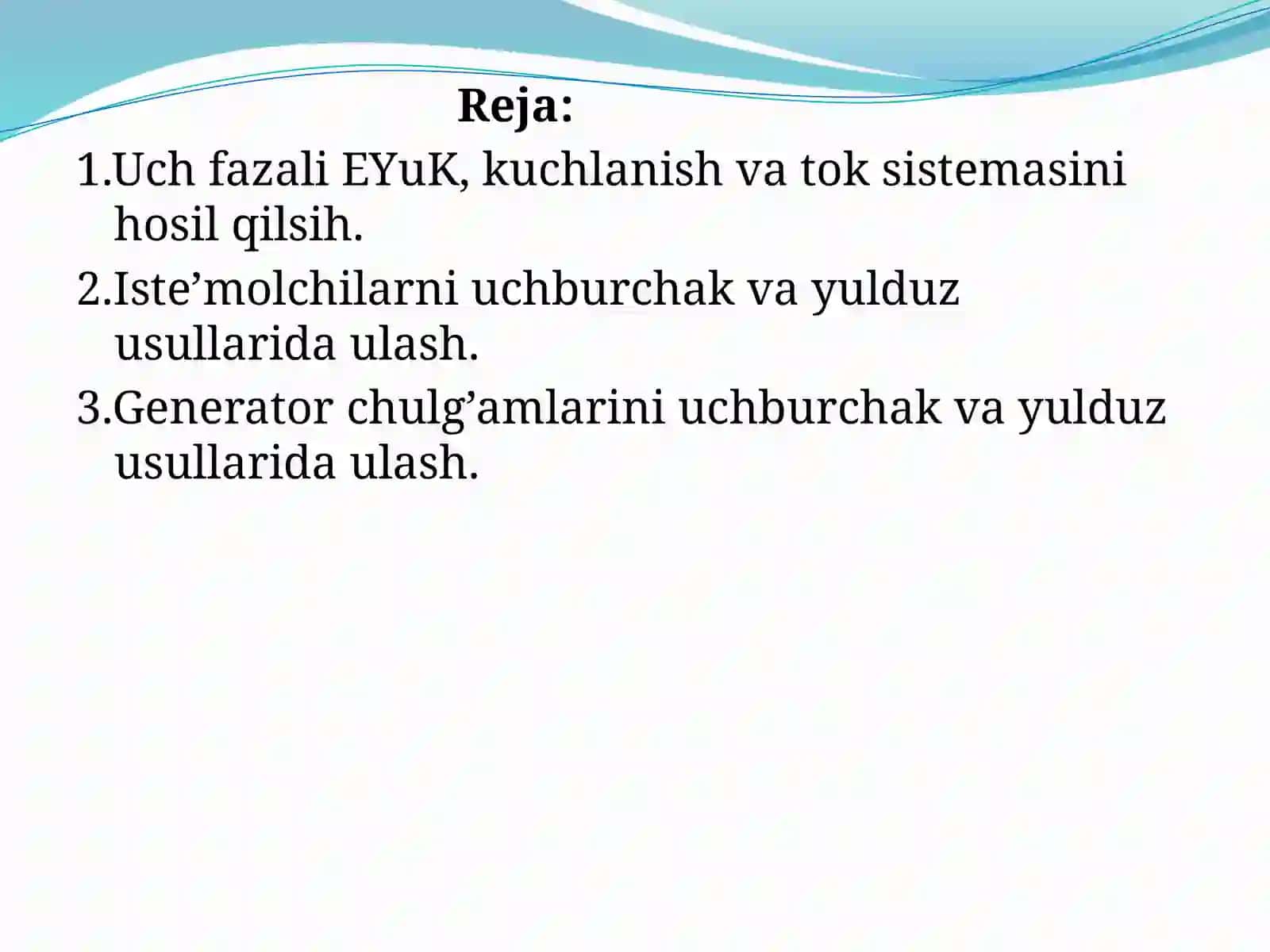 O’zgaruvchantoklaruchfazalisistemasi 2