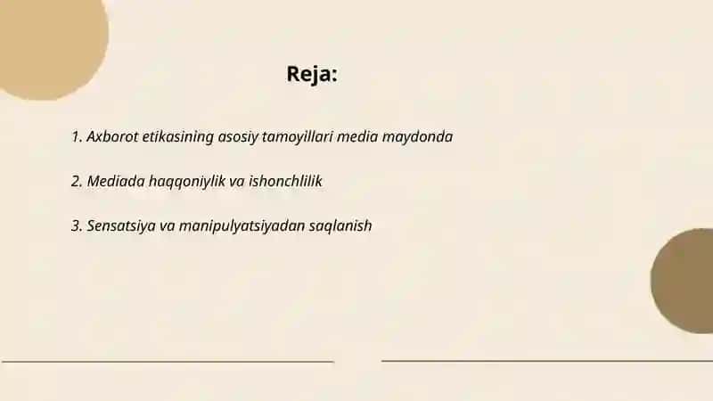 Media maydonda axborot tarqatish madaniyati 2