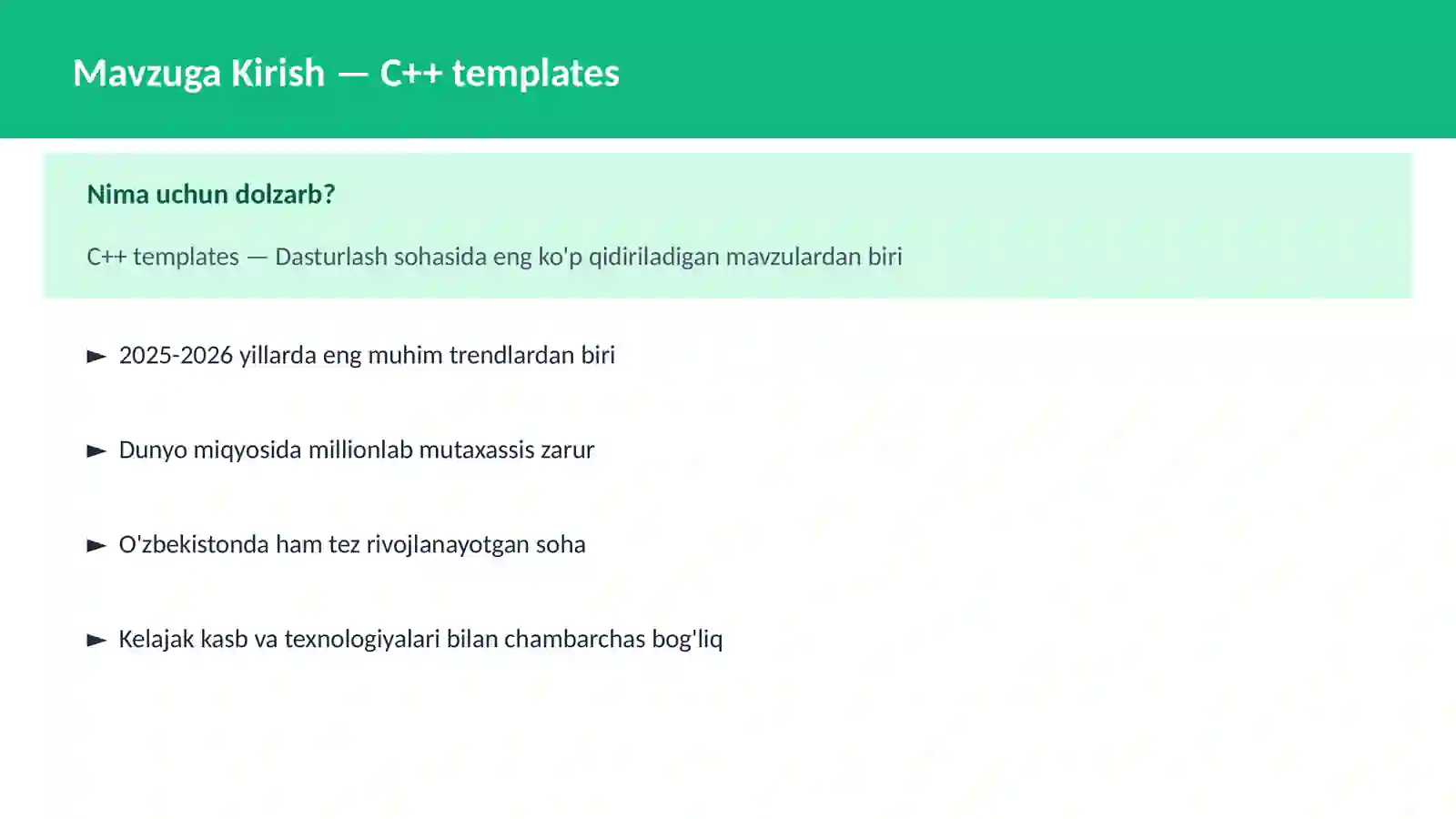 C++ templates 2