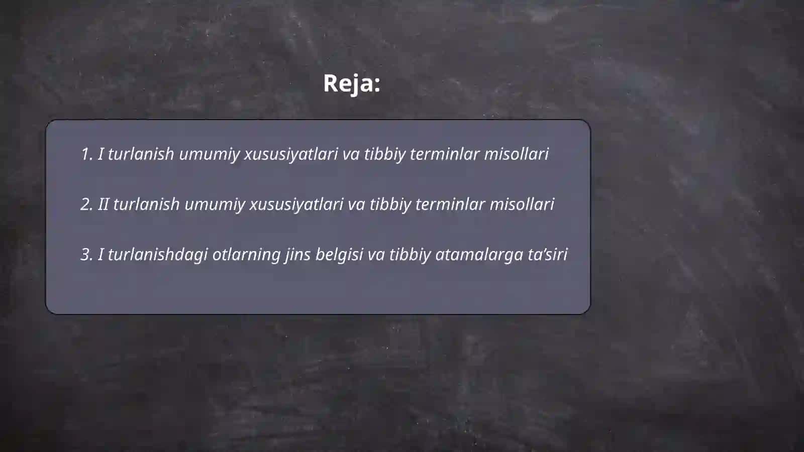 Lotin tlidagi I va II turlanishdagi otlar (tibbiy terminlar misolida) 2