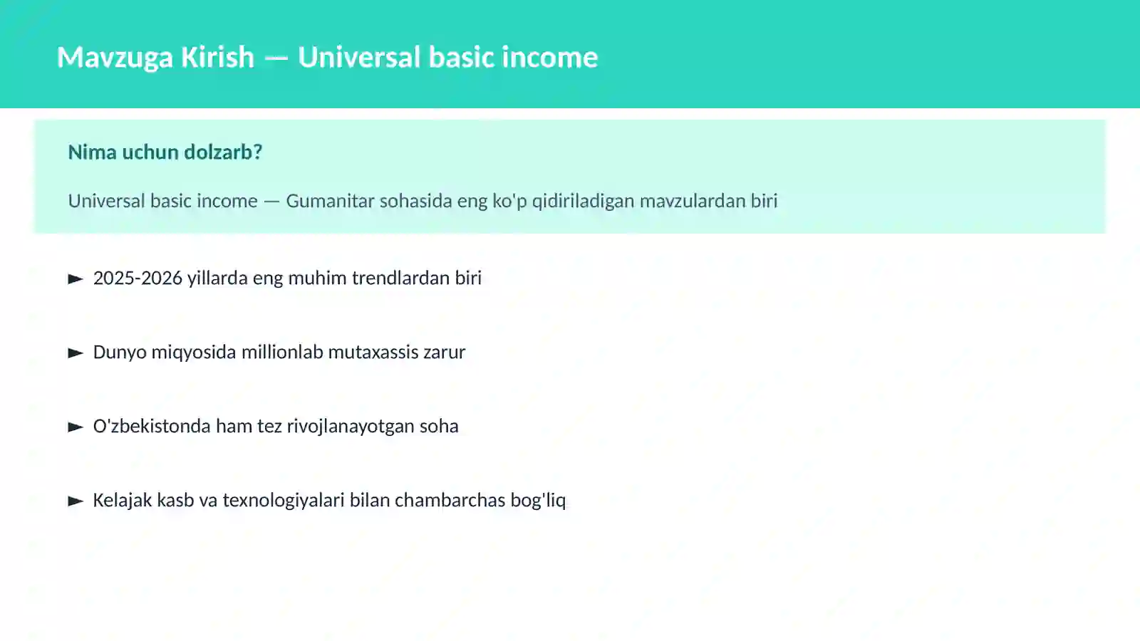 Universal basic income 2