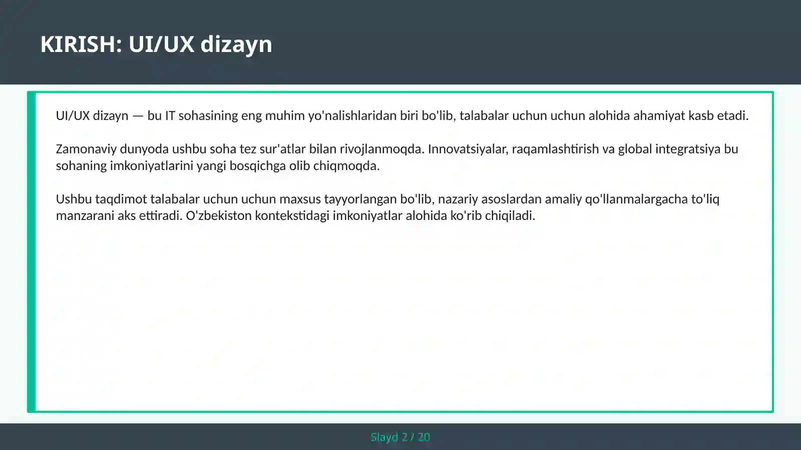 UI/UX dizayn 2