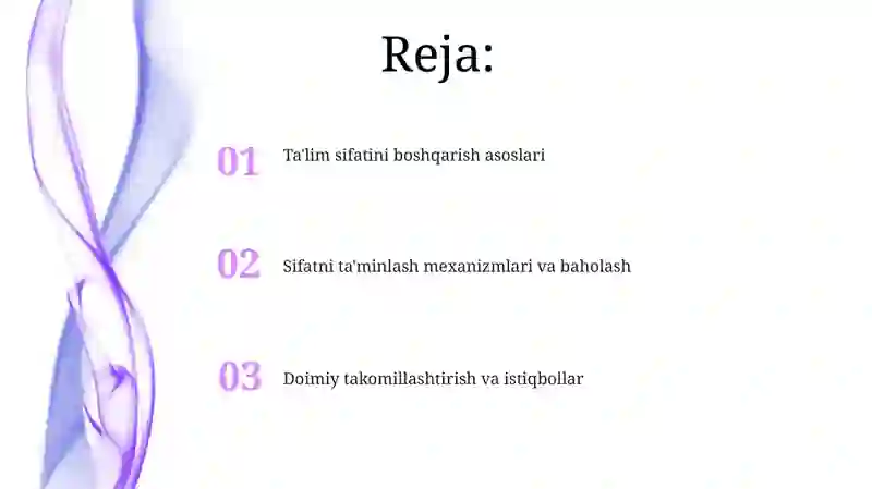 Ta'lim sifatini boshqarish 2