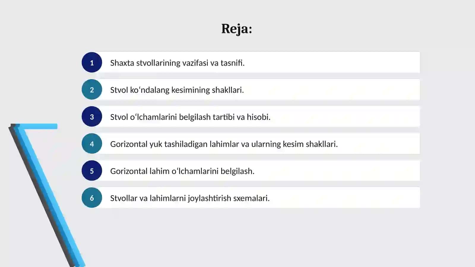 Shaxta stvollarini va gorizontal yuk tashiladigan lahimlarni shakli va o‘lchamlarini belgilash 2