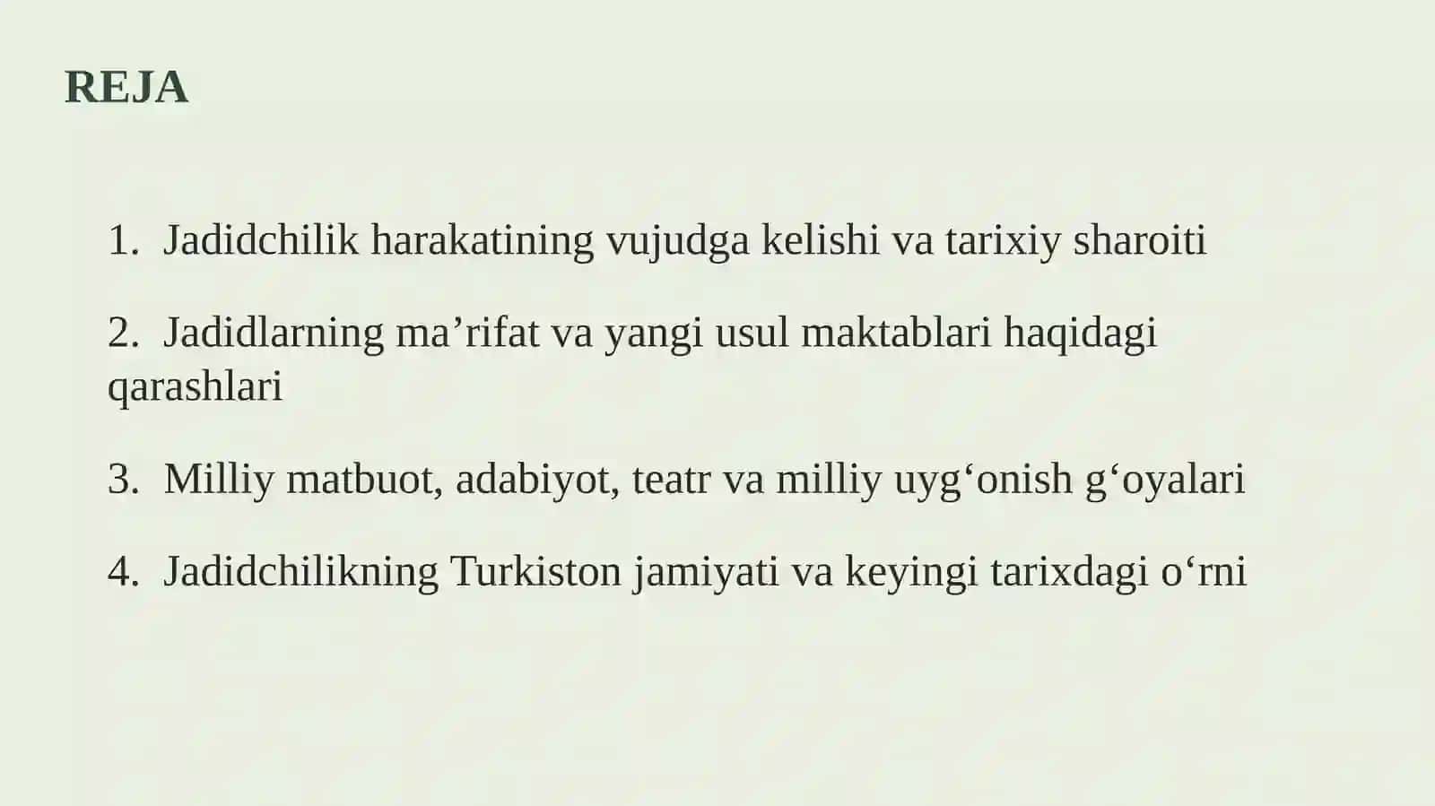 TURKISTONDA JADIDCHILIK HARAKATI 2